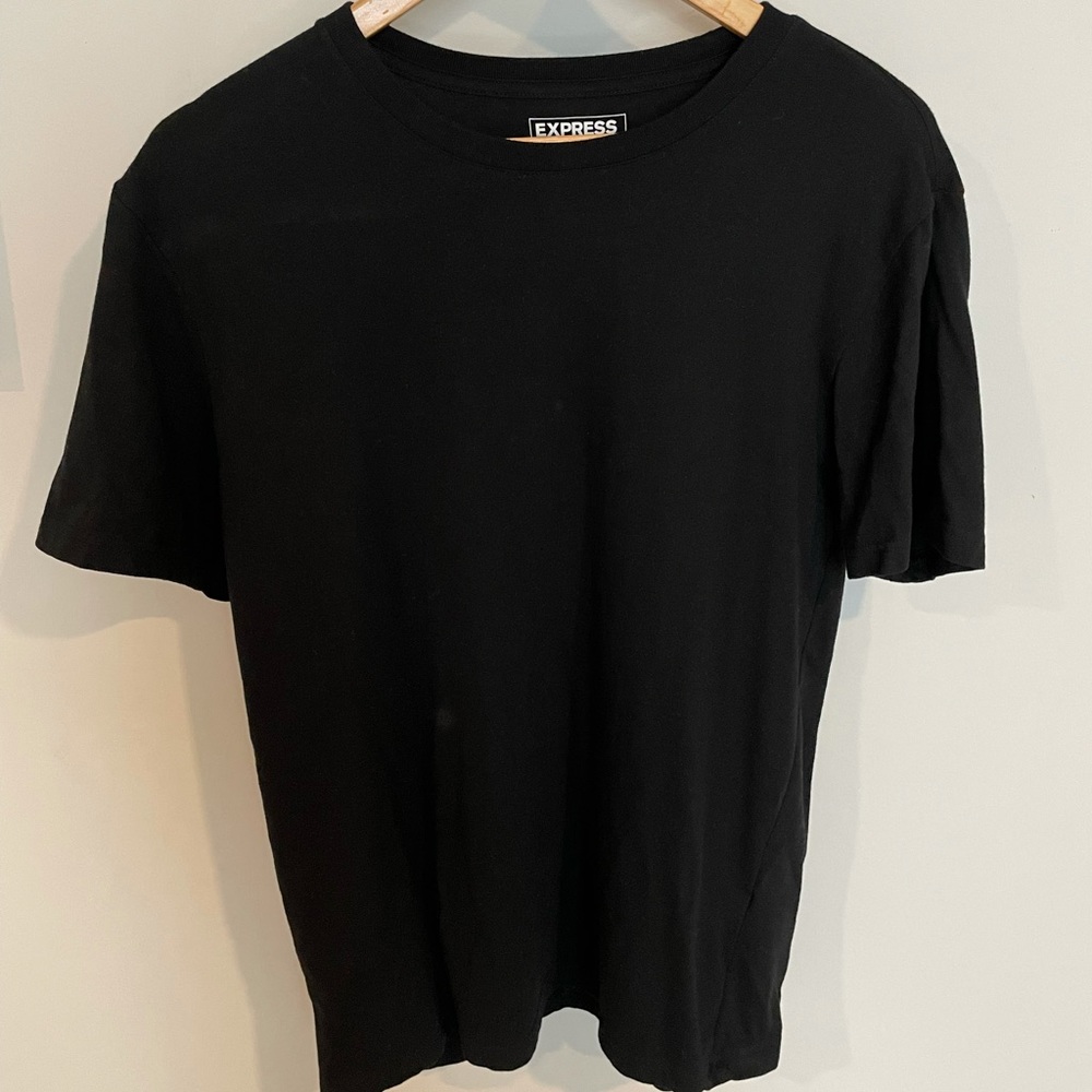 3-Pack Men’s Express Plain Black T-Shirt